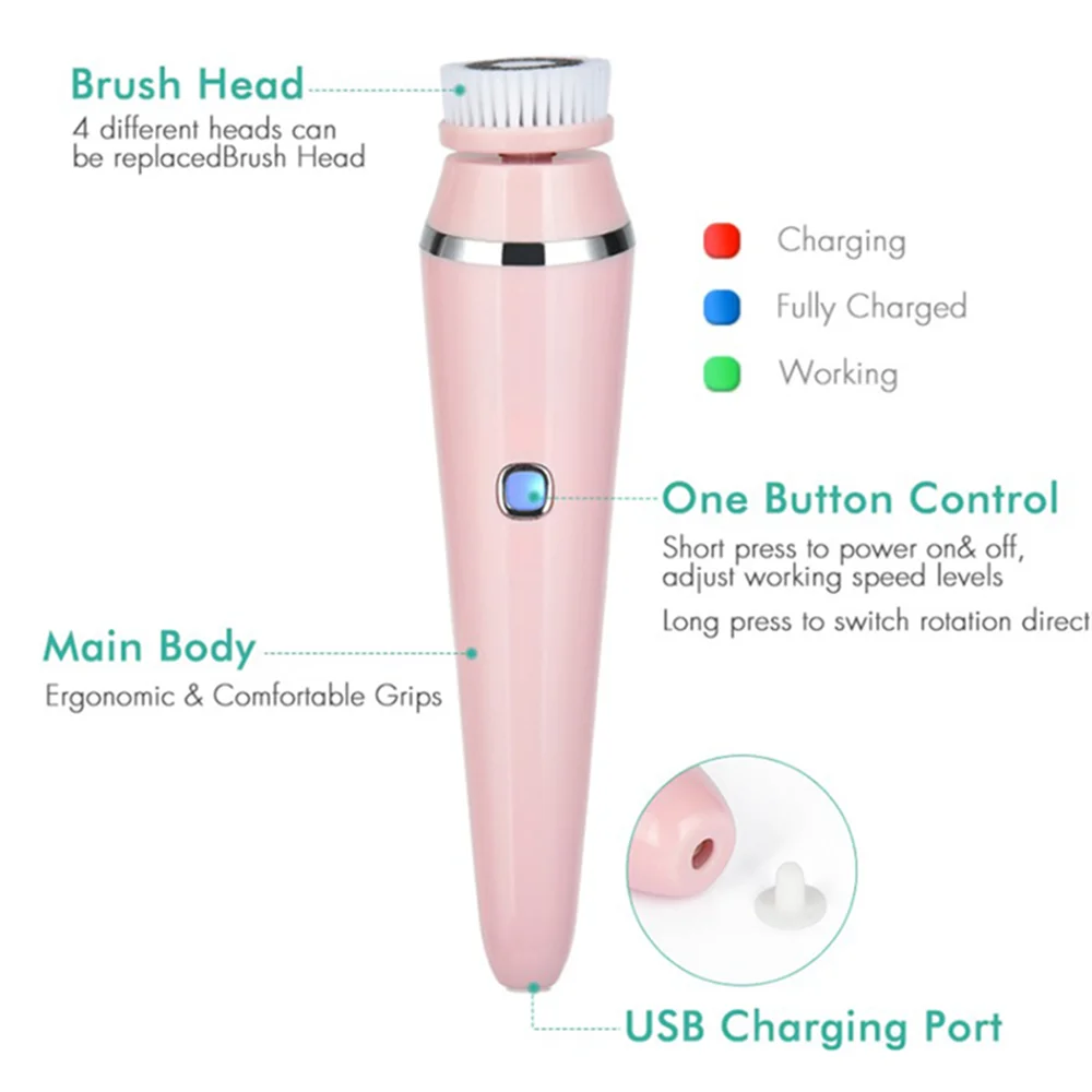 LumiGlow 4-in-1 Facial Brush